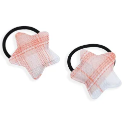 Star Rubber Bands Hair Elastic 2 Pcs - Peach