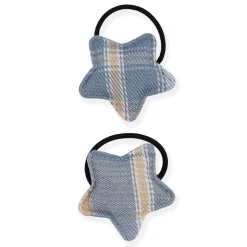 Star Rubber Bands Hair Elastic 2 Pcs - Blue