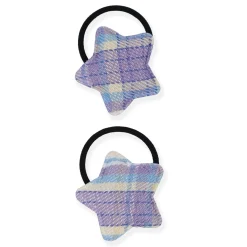 Star Rubber Bands Hair Elastic 2 Pcs - Purple