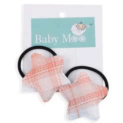 Star Rubber Bands Hair Elastic 2 Pcs - Peach