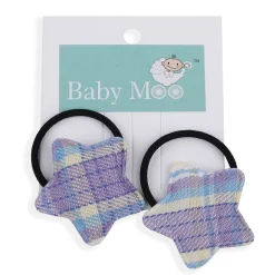 Star Rubber Bands Hair Elastic 2 Pcs - Purple