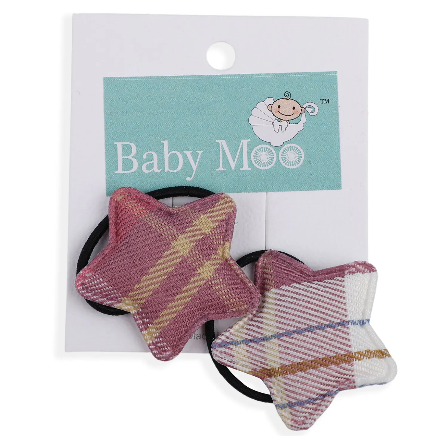 Star Rubber Bands Hair Elastic 2 Pcs - Maroon