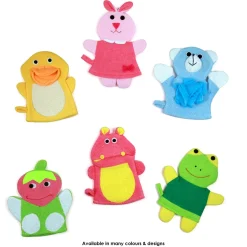 Strawberry Pink And Green Cartoon Bath Glove