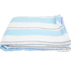 Striped Blue And White Blanket