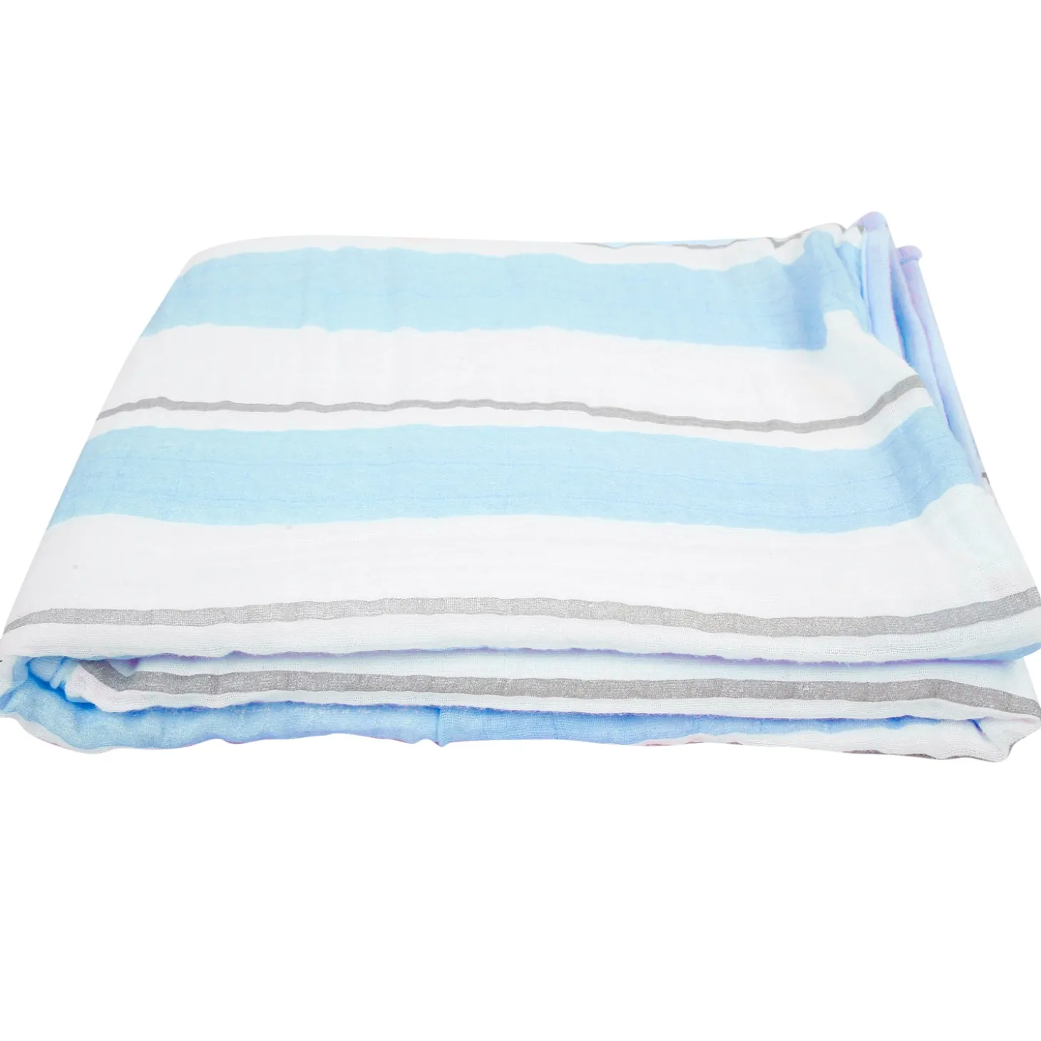Striped Blue And White Blanket