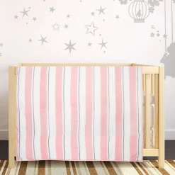 Striped Pink And White Blanket