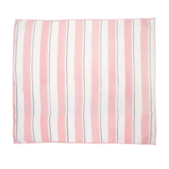 Striped Pink And White Blanket