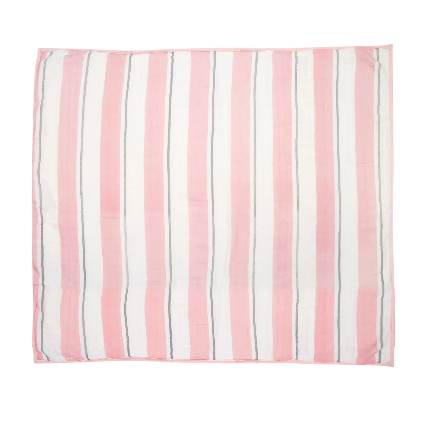 Striped Pink And White Blanket
