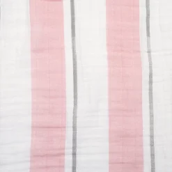 Striped Pink And White Blanket