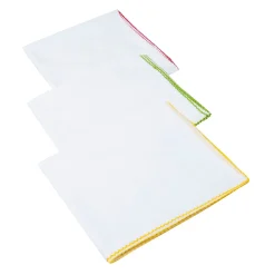 Swaddle Wrapper Pack Of 3 White With Colour Border Yellow Green Red