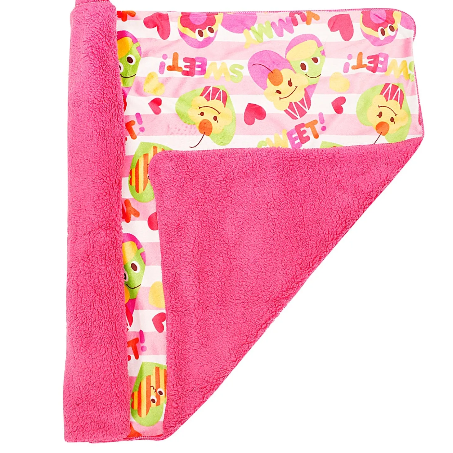 Sweet Cupcake Pink And Yellow Blanket