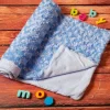 Swirl Blue Fur Blanket