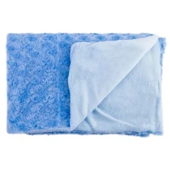 Swirl Blue Fur Blanket