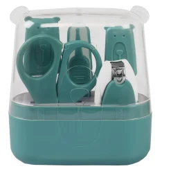 Teal Grooming Kit of 5 Pcs with a Nail Clipper