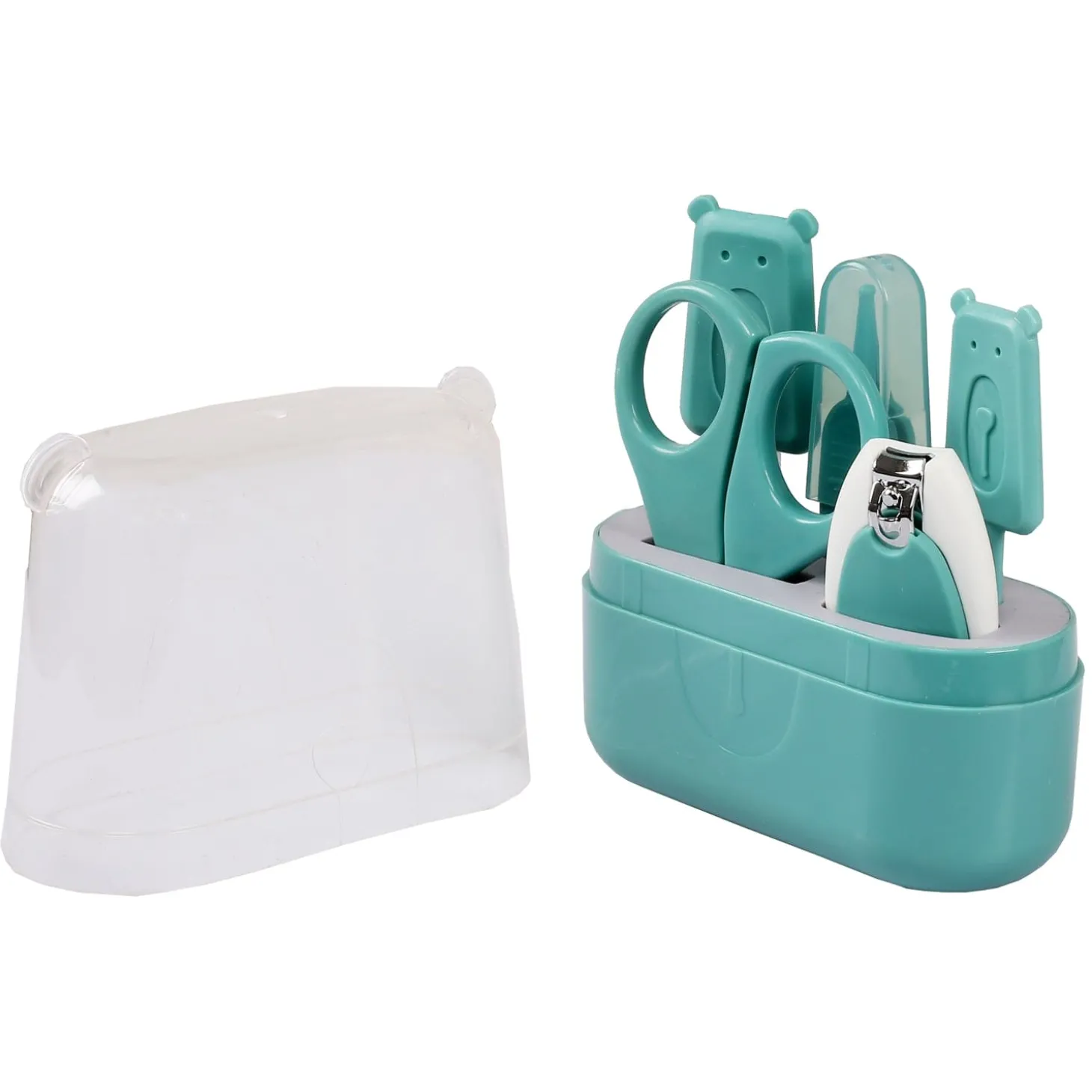 Teal Grooming Kit of 5 Pcs with a Nail Clipper
