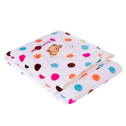 Teddy Polka Dot White Fur Blanket