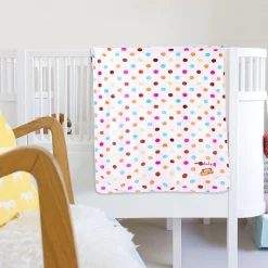 Teddy Polka Dot White Fur Blanket