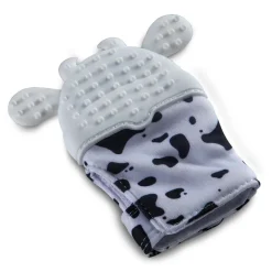 Teething Mitten Silicone Self Soothing Glove 1 Pc Cow Shape - White