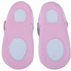Textured Hookloop Premium Girls Anti-Slip Ballerina Shoes - Pink