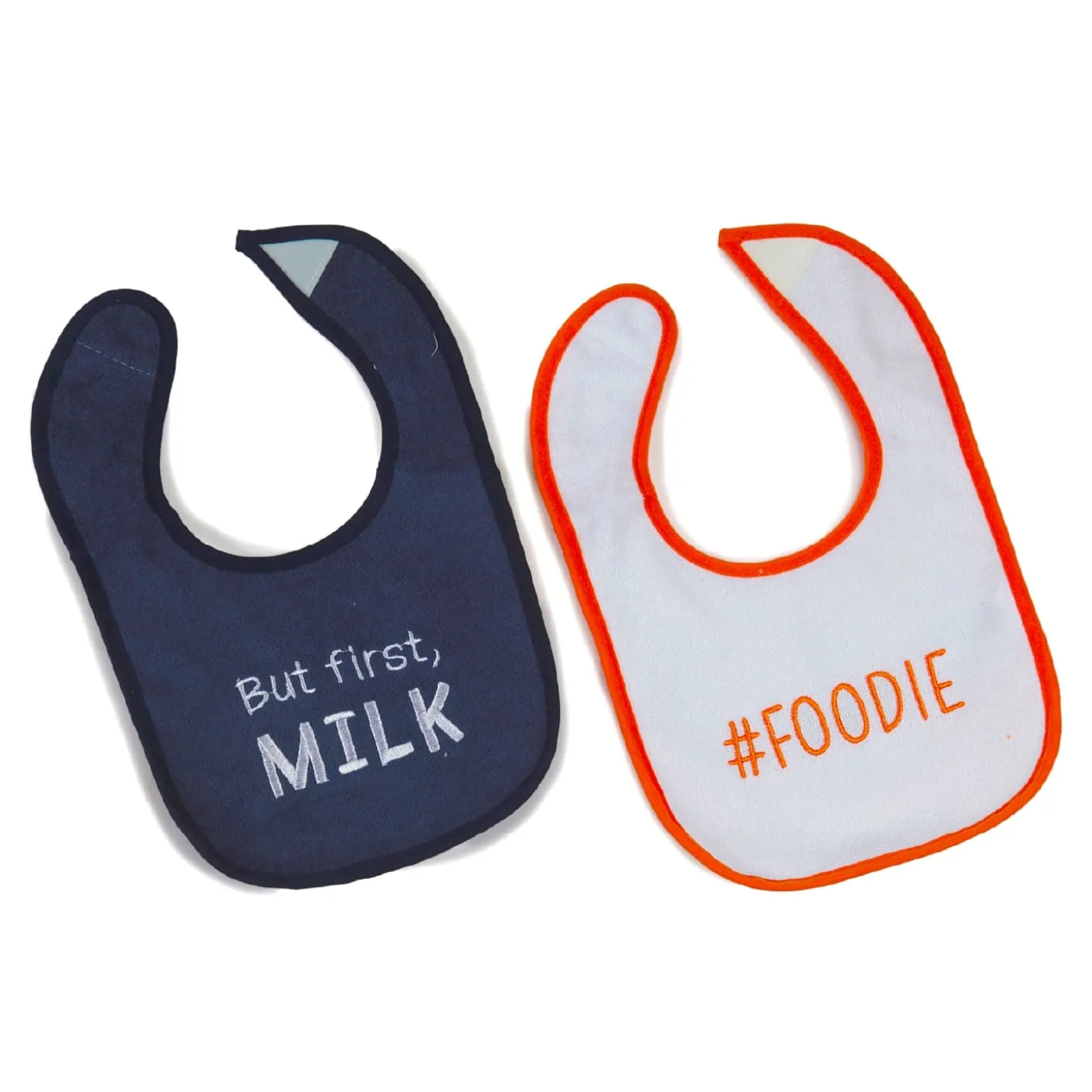 That's Bananas Grey, Orange And Blue 3 Pk Bibs