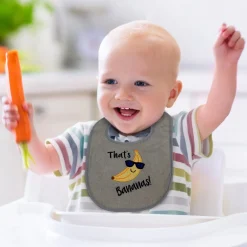 That's Bananas Grey, Orange And Blue 3 Pk Bibs