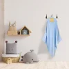 Tiger Blue Applique Hooded Towel & Wash Cloth Set