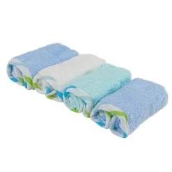Tiger Blue Applique Hooded Towel & Wash Cloth Set