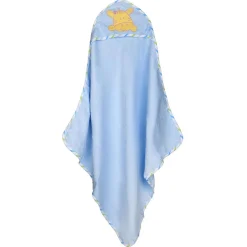 Tiger Blue Applique Hooded Towel & Wash Cloth Set