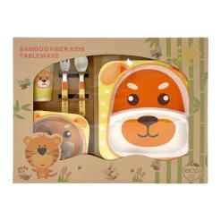 Tiger Orange Bamboo Fiber Dinner Set Large