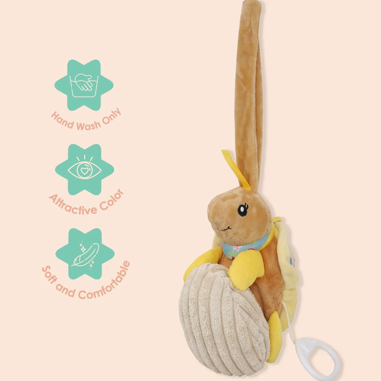 Tortoise Yellow Hanging Pulling Toy