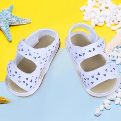 Triangle Comfortable Anti-skid Floater Sandals - White