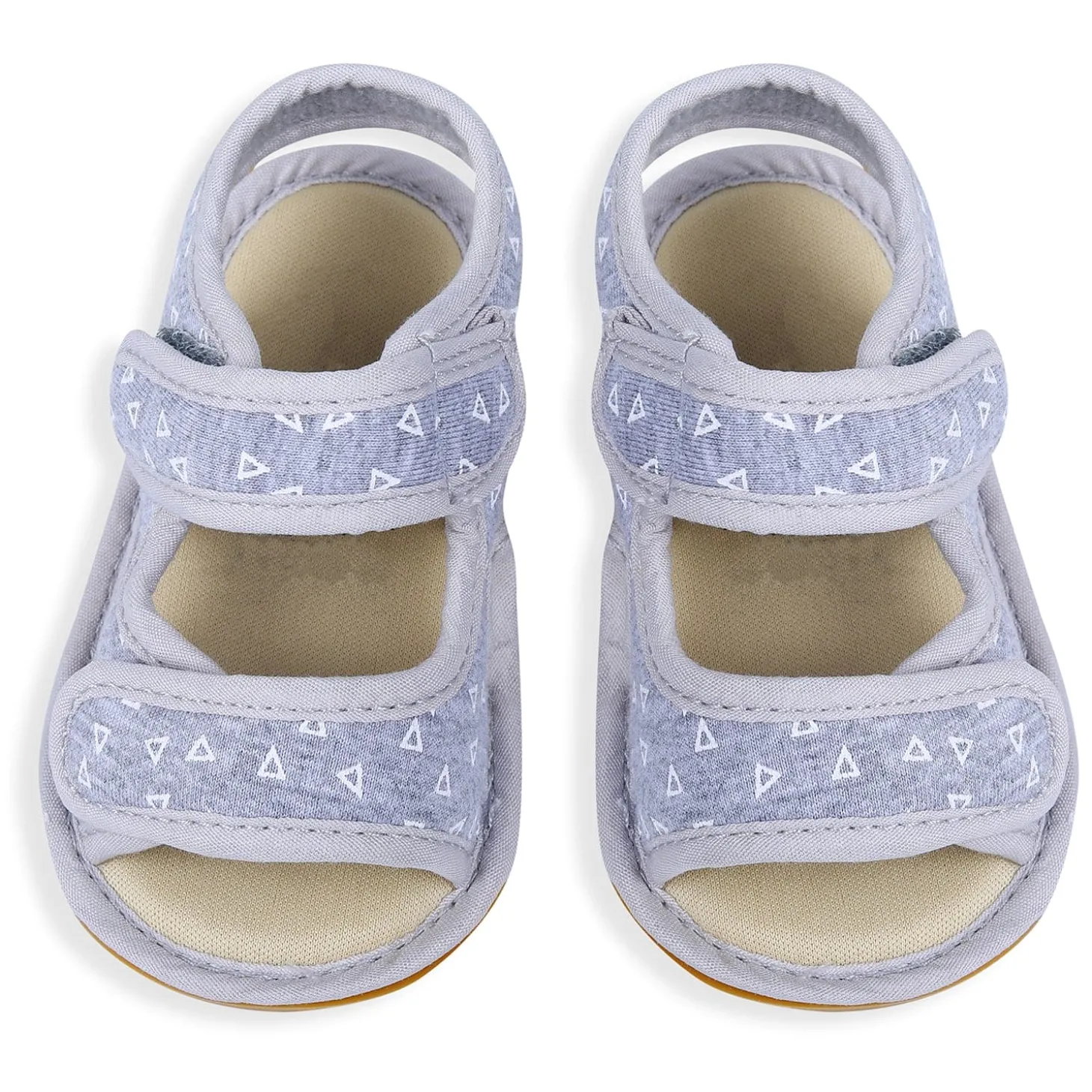 Triangle Comfortable Anti-skid Floater Sandals - Grey