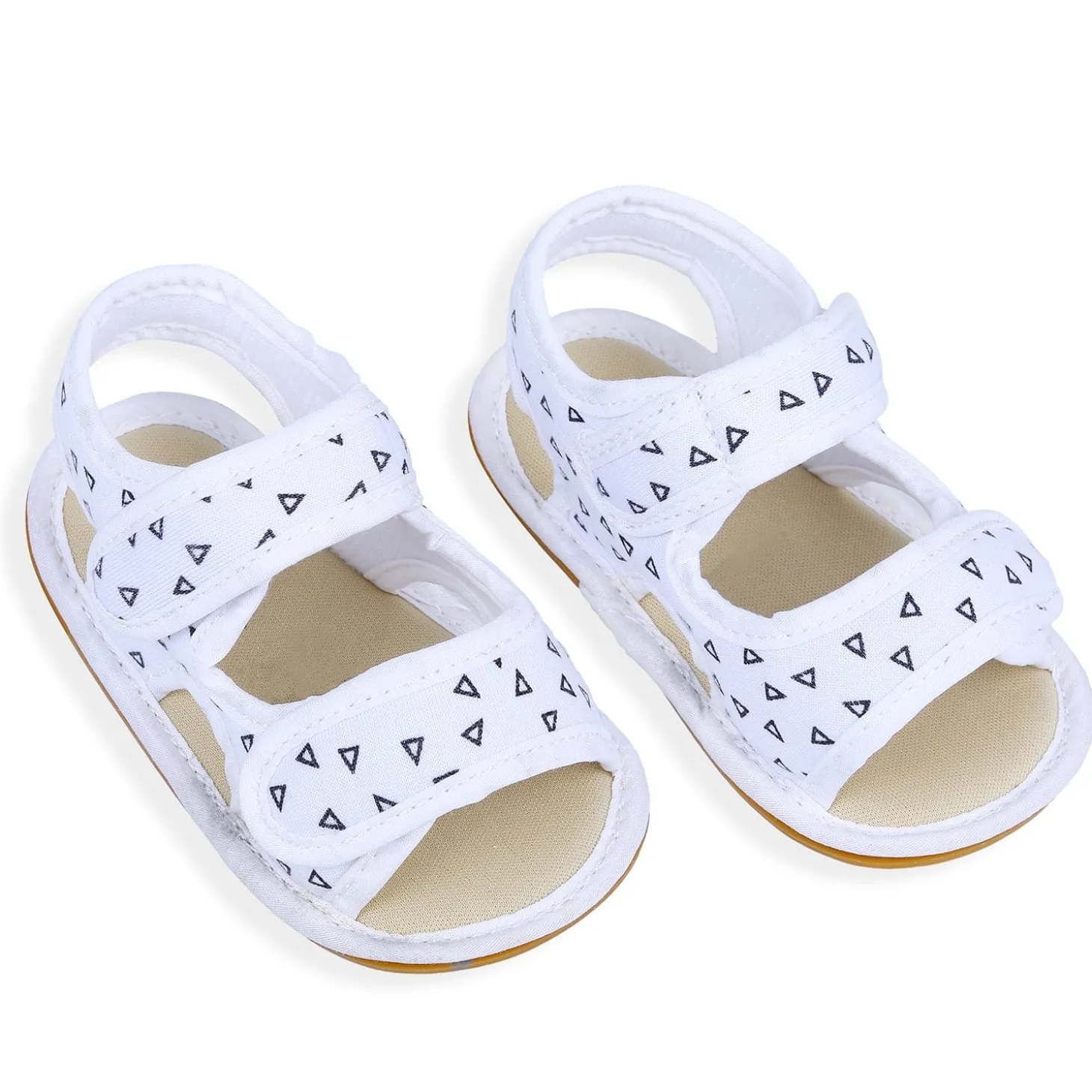 Triangle Comfortable Anti-skid Floater Sandals - White
