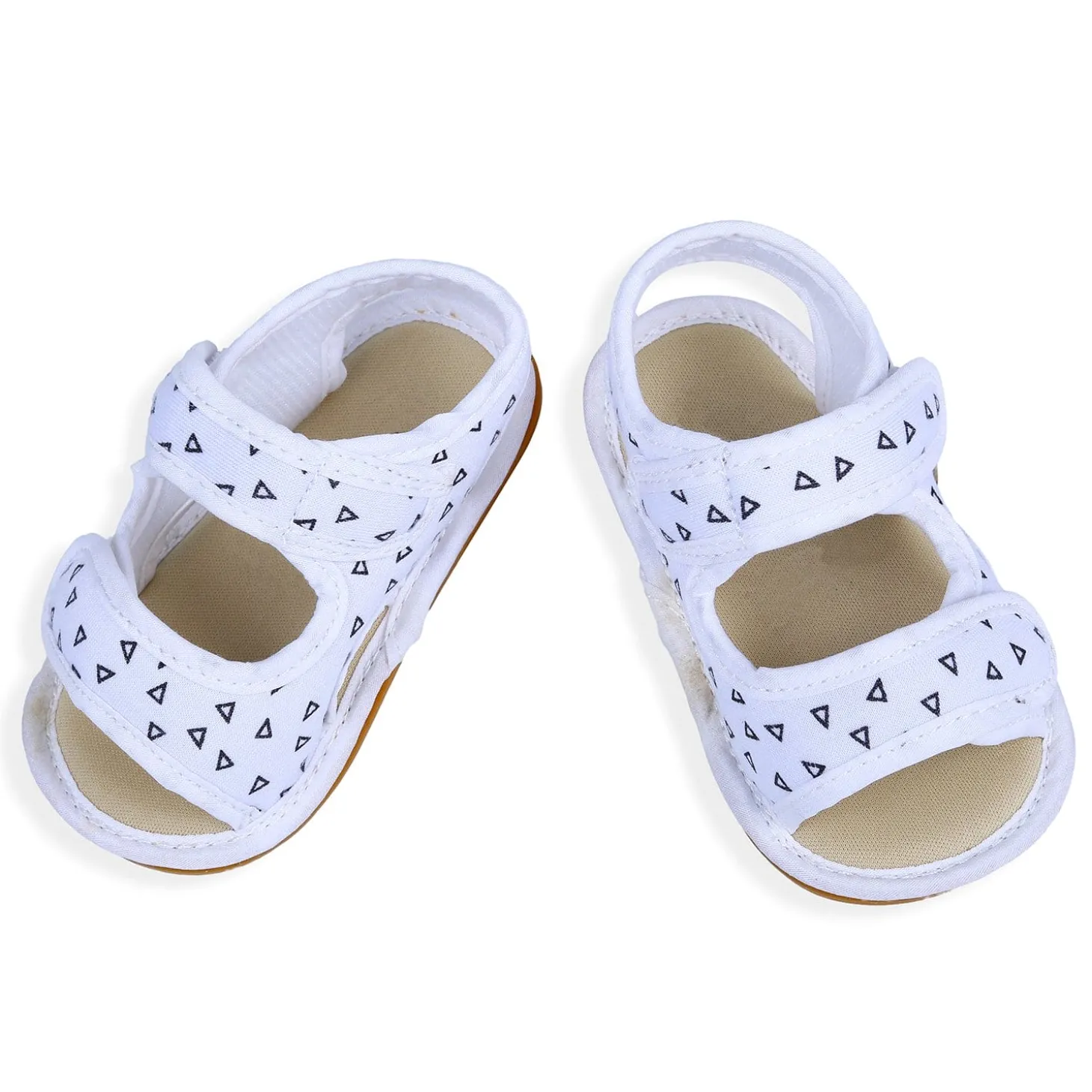 Triangle Comfortable Anti-skid Floater Sandals - White