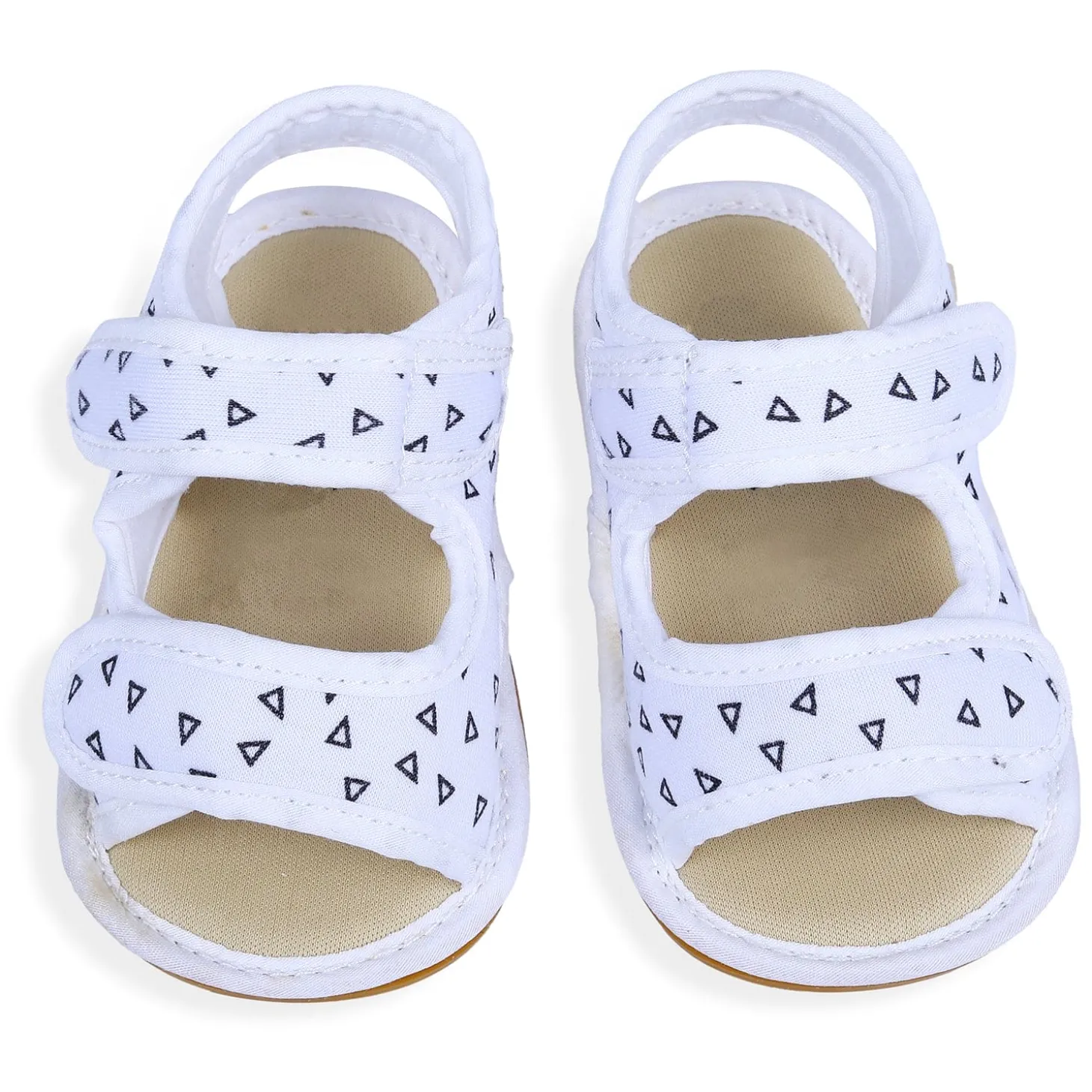 Triangle Comfortable Anti-skid Floater Sandals - White
