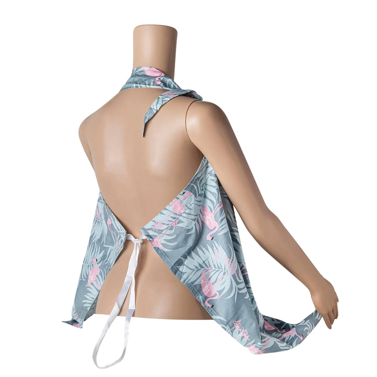 Tropical Cotton Breastfeeding Infant Nursing Cover Grey