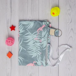 Tropical Cotton Breastfeeding Infant Nursing Cover Grey
