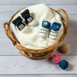 Truck & Striped Blue 2 Pk Socks