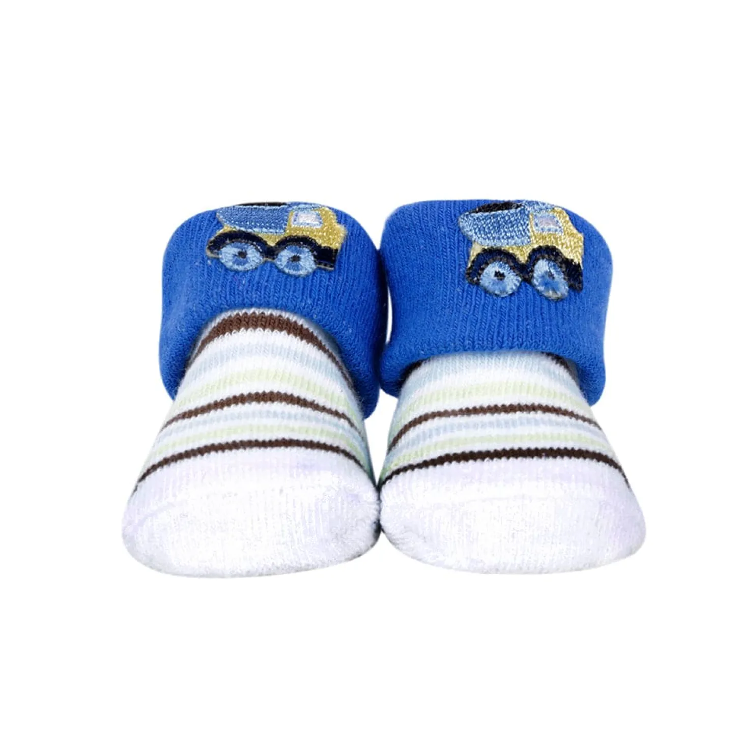 Truck & Striped Blue 2 Pk Socks