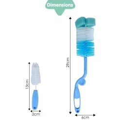 Twist And Turn Blue Bottle And Nipple Cleaning Brush Set of 2