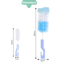 Twist And Turn Orange And Blue 2 Bottle And 2 Nipple Cleaning Brush Set of 4