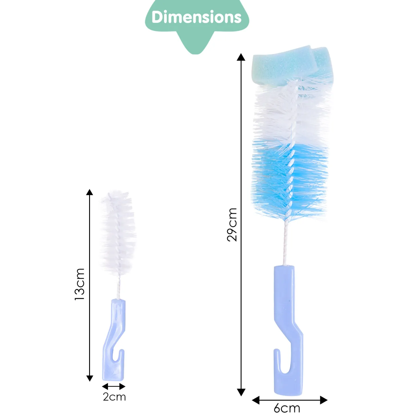 Twist And Turn Orange And Blue 2 Bottle And 2 Nipple Cleaning Brush Set of 4