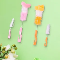 Twist And Turn Pink And Orange 2 Bottle And 2 Nipple Cleaning Brush Set of 4