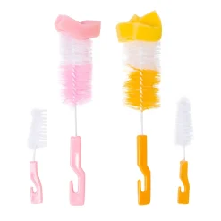 Twist And Turn Pink And Orange 2 Bottle And 2 Nipple Cleaning Brush Set of 4