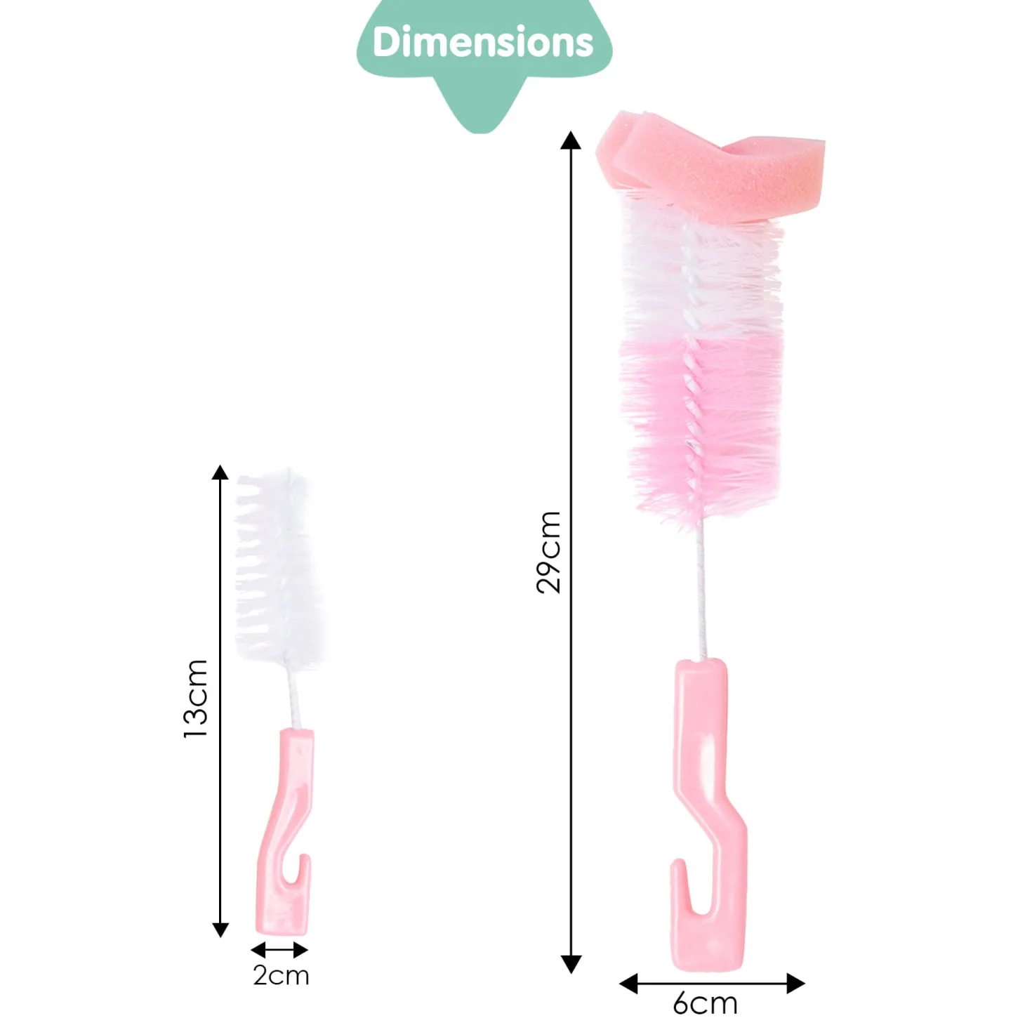 Twist And Turn Pink And Orange 2 Bottle And 2 Nipple Cleaning Brush Set of 4