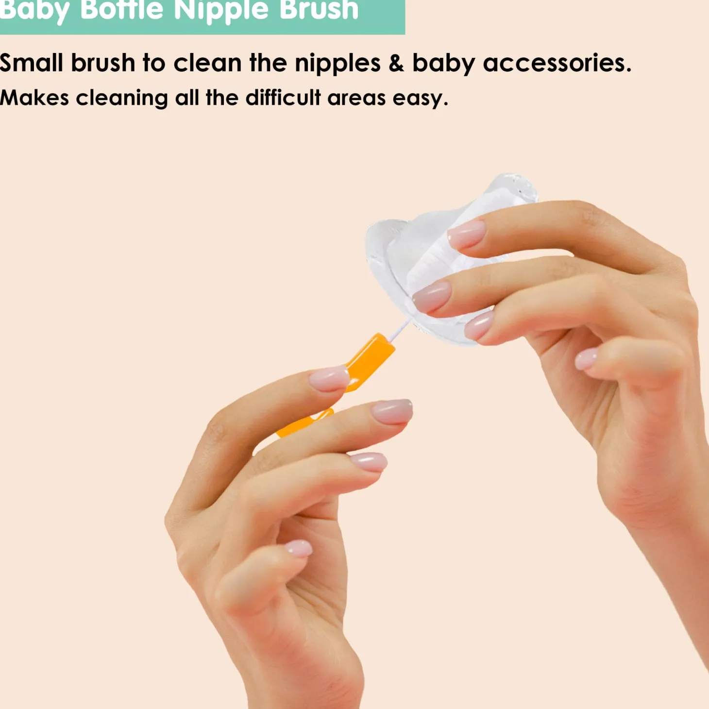 Twist And Turn Pink And Orange 2 Bottle And 2 Nipple Cleaning Brush Set of 4