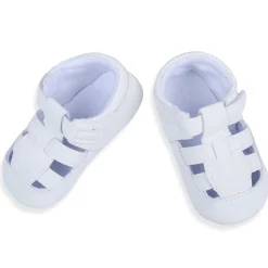 Velcro Hook-Loop Premium Anti-Slip Sandal Booties - White