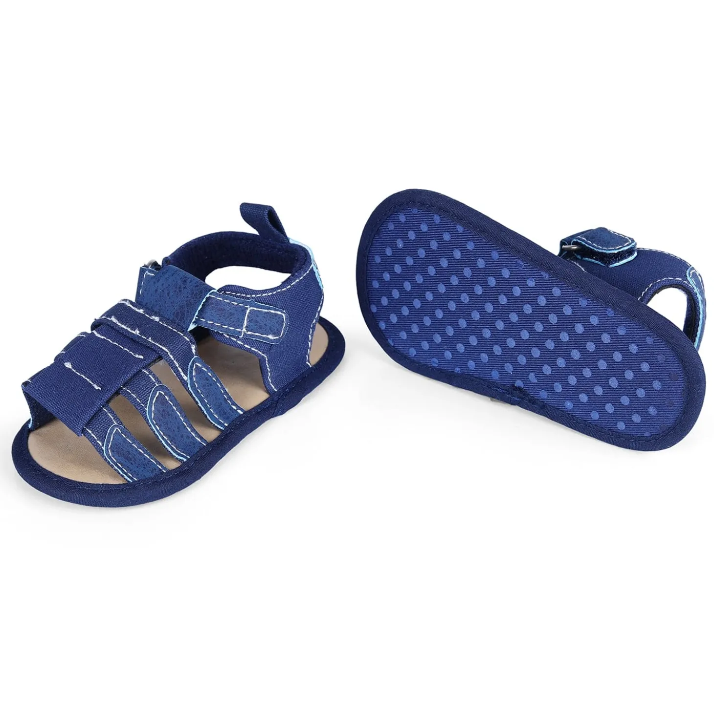 Velcro Hook-Loop Premium Anti-Slip Sandal Booties - Blue