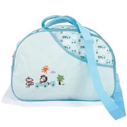 Vintage Train Blue Diaper Bag