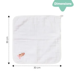 Wash Cloth Muslin Napkins Pack Of 5 Multipurpose White